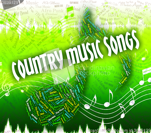 Image of Country Music Songs Means Sound Track And Audio