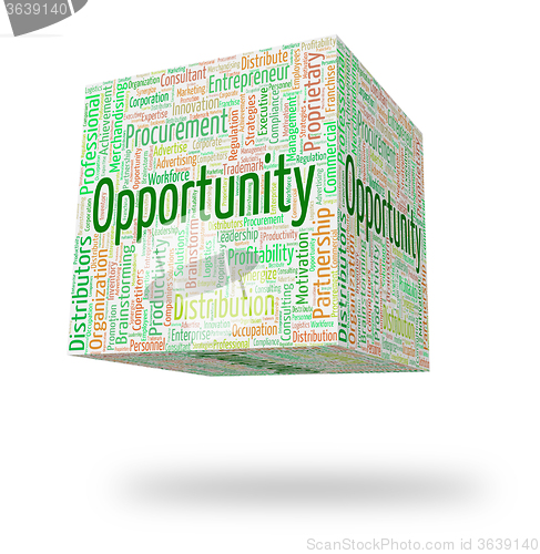 Image of Opportunity Word Means Chances Wordcloud And Option