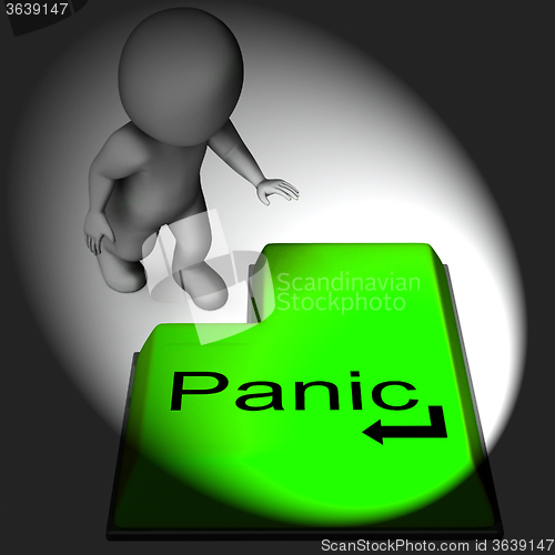 Image of Panic Keyboard Means Alarm Distress And Dread