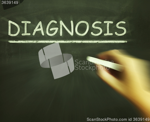 Image of Diagnosis Chalk Means Identifying Illness Or Problem