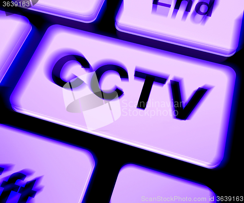 Image of CCTV Keyboard Shows Camera Monitoring Or Online Surveillance