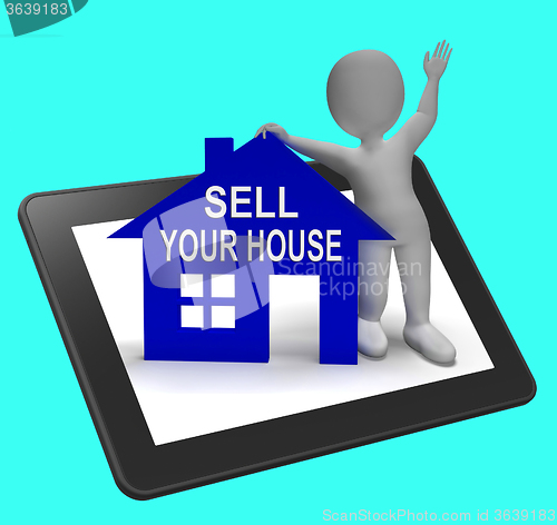 Image of Sell Your House Home Tablet Shows Putting Property On The Market