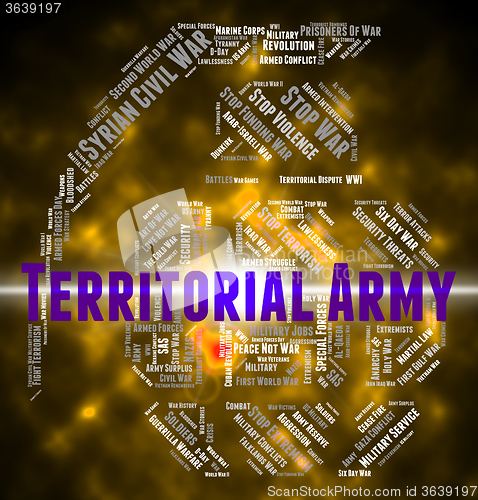 Image of Territorial Army Indicates Military Action And Volunteer