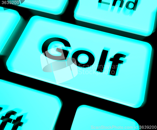 Image of Golf Keyboard Means Golfer Club Or Golfing