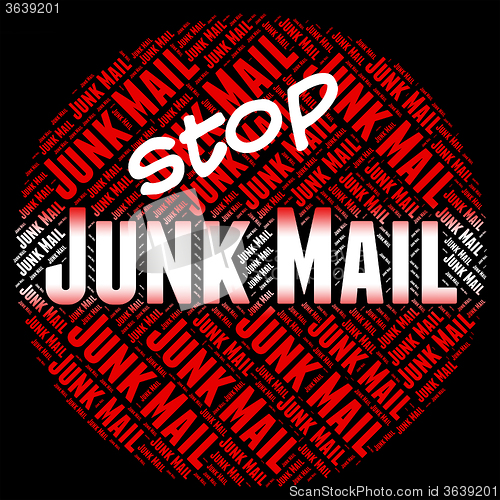 Image of Stop Junk Mail Represents Warning Sign And Control