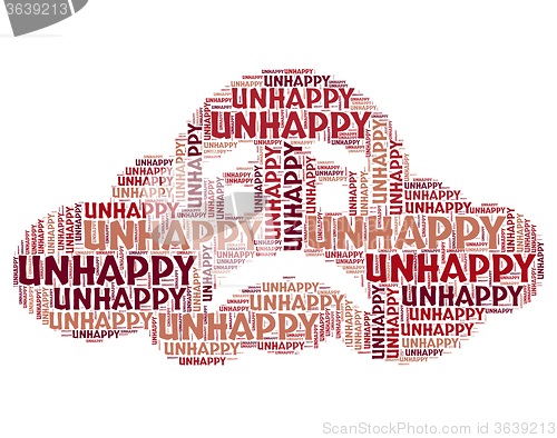Image of Unhappy Word Means Broken Hearted And Despairing