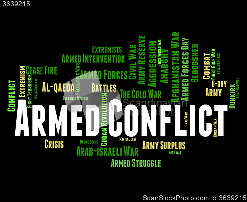 Image of Armed Conflict Represents Word Clash And War