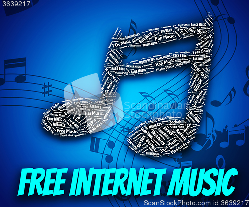 Image of Free Internet Music Means Sound Track And Web