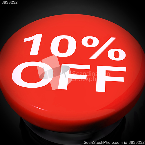Image of Ten Percent Switch Shows Sale Discount Or 10 Off