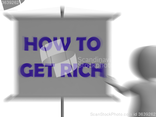 Image of How To Get Rich Board Displays Wealth Improvement