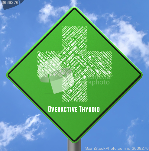 Image of Overactive Thyroid Represents Ill Health And Infection