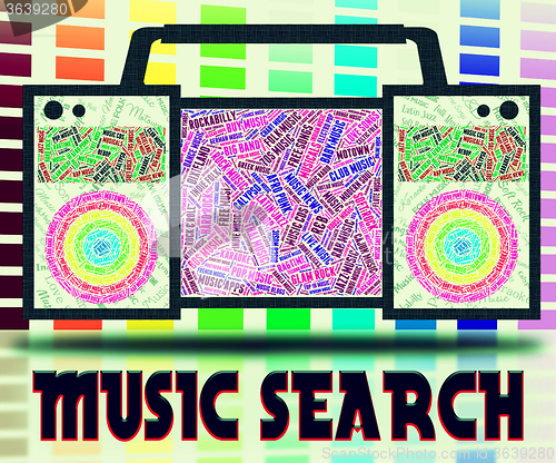 Image of Music Search Indicates Sound Track And Analyse