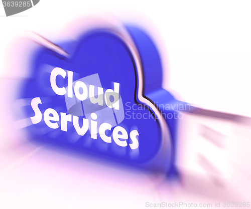 Image of Cloud Services Cloud USB drive Shows Online Computing Services