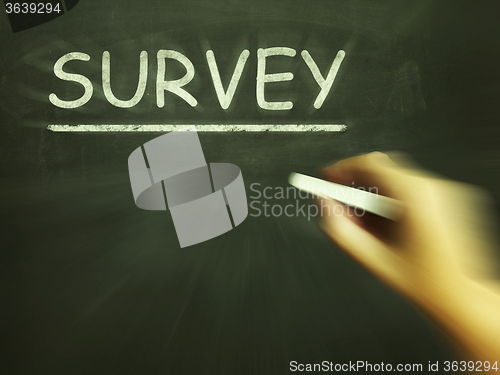 Image of Survey Chalk Shows Gathering Data From Sample