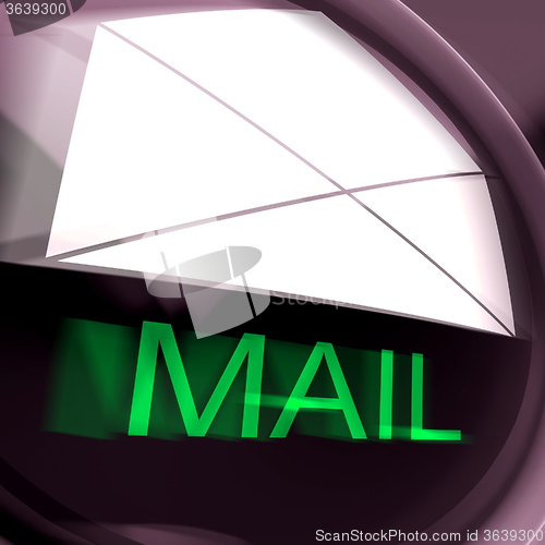 Image of Mail Postage Shows Sending And Receiving Message Or Goods