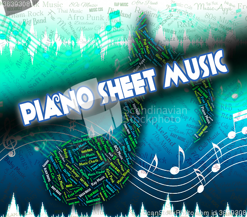 Image of Piano Sheet Music Means Musical Symbols And Books