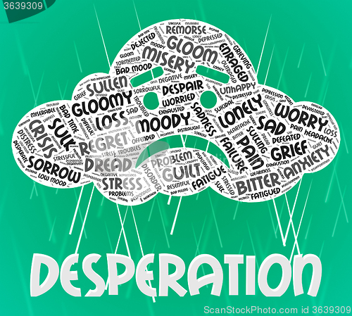 Image of Desperation Word Means Text Hopeless And Anguished