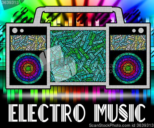 Image of Electro Music Represents Sound Track And Electronic