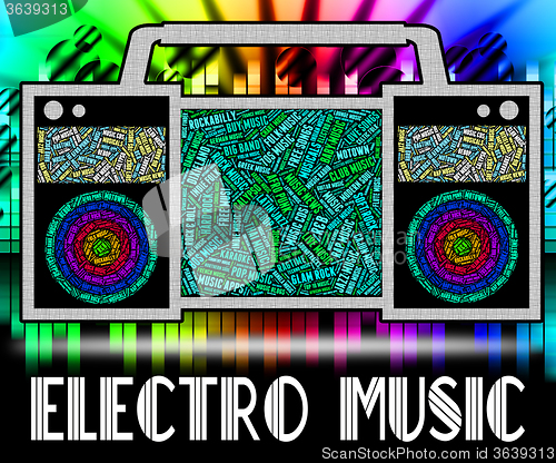 Image of Electro Music Represents Sound Track And Electronic
