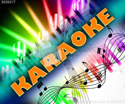 Image of Karaoke Music Means Sound Tracks And Acoustic