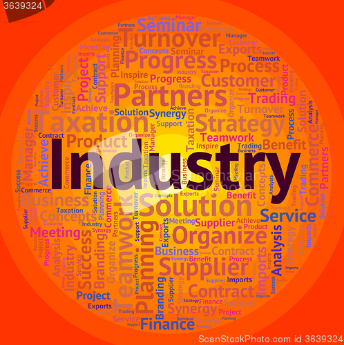 Image of Industry Word Means Manufactured Industrial And Manufacture