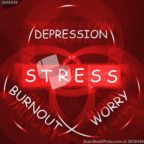 Image of Stress Depression Worry and Anxiety Displays Burnout