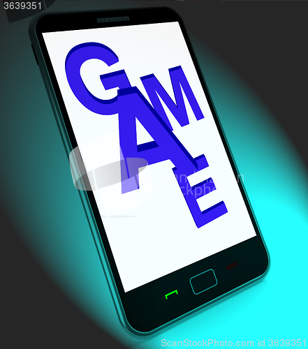 Image of Game On Mobile Shows Online Gaming Or Gambling