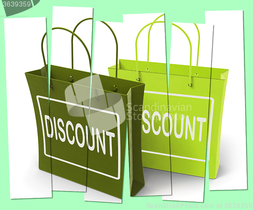 Image of Discount Shopping Bags Show Bargains and Markdown Products