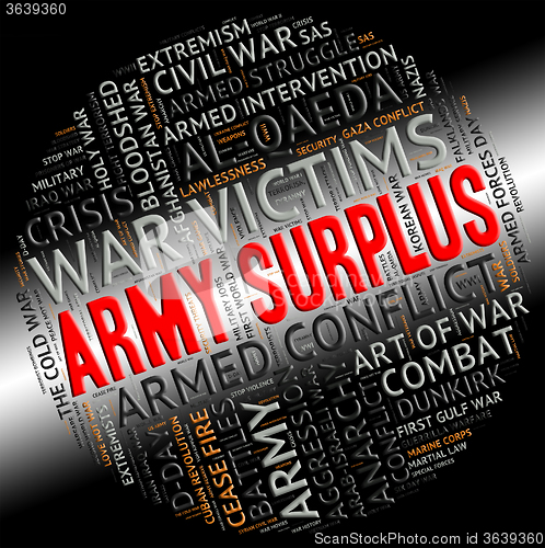 Image of Army Surplus Represents Military Service And Armies