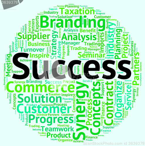 Image of Success Word Shows Prevail Wordclouds And Win