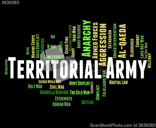 Image of Territorial Army Means Armed Services And Tavr