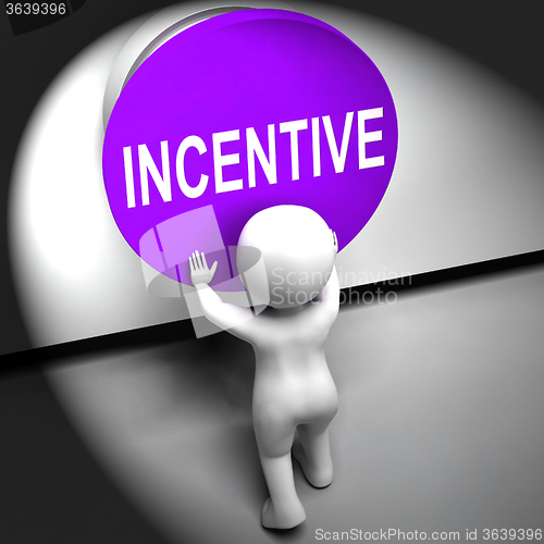 Image of Incentive Pressed Means Bonus Reward And Motivation