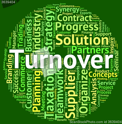 Image of Turnover Word Shows Gross Sales And Business