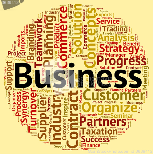 Image of Business Word Means Text Wordclouds And Corporate