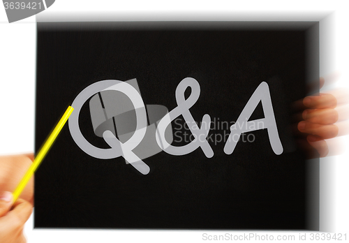 Image of Q&A Message Means Questions Answers And Assistance