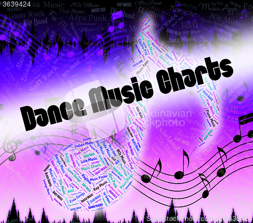 Image of Dance Music Charts Means Sound Tracks And Disco