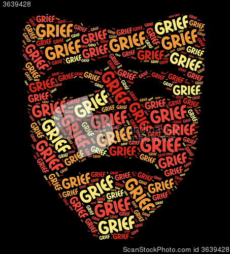 Image of Grief Word Shows Broken Hearted And Anguish