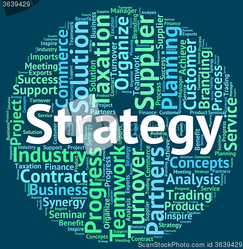 Image of Strategy Word Represents Strategies Tactics And Solutions