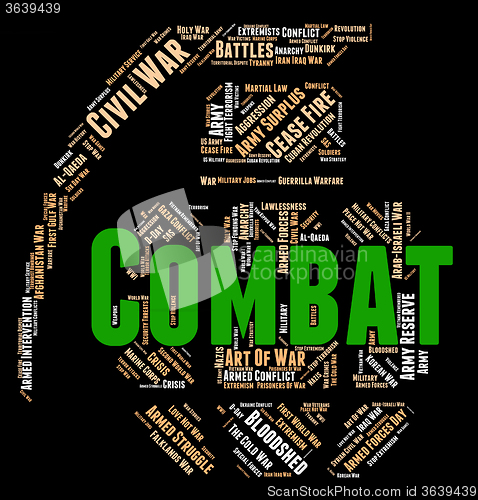 Image of Combat Word Shows Combats Warfare And Attack