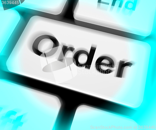 Image of Order Keyboard Shows Buying Online In Web Stores