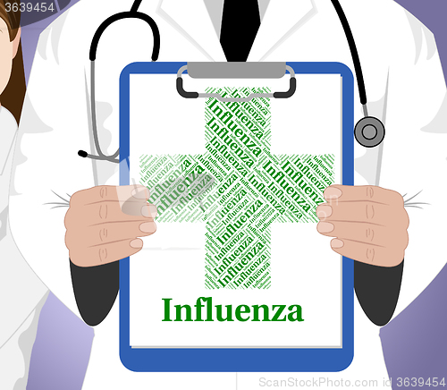 Image of Influenza Word Means Ill Health And Affliction