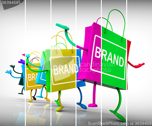 Image of Brand Shopping Bags Represent Brands, Marketing, and Labels