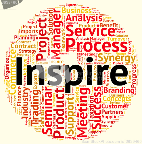 Image of Inspire Word Shows Fire Up And Encourage