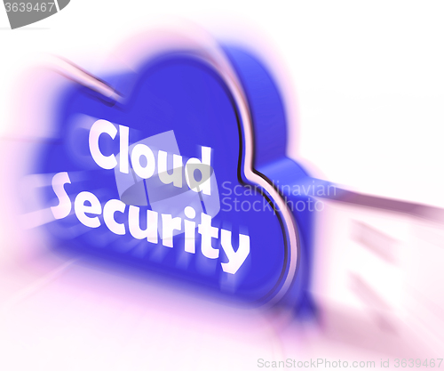 Image of Cloud Security Cloud USB drive Means Online Security Or Privacy 