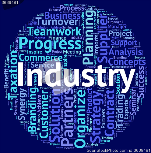 Image of Industry Word Shows Industrial Manufactured And Industries