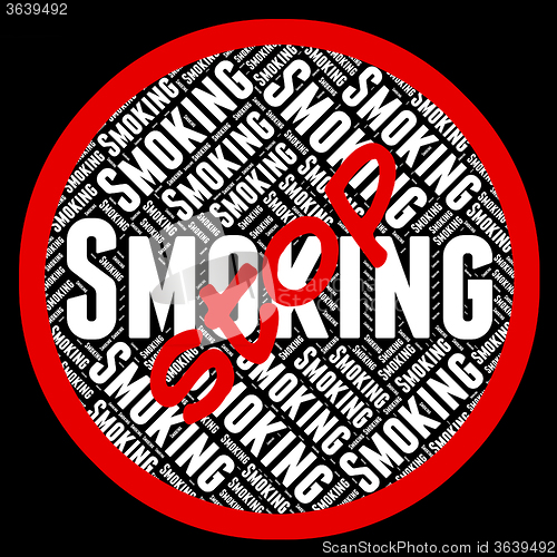 Image of Stop Smoking Represents Lung Cancer And Cigarettes