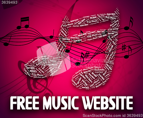Image of Free Music Website Shows With Our Compliments And Domain