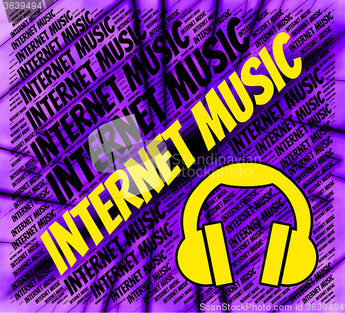 Image of Internet Music Shows World Wide Web And Harmonies