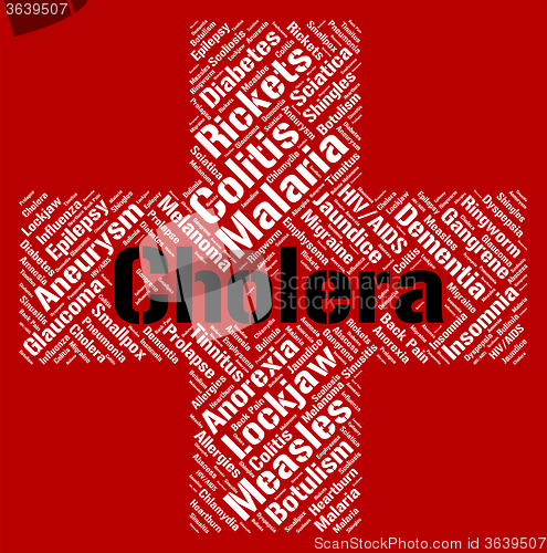 Image of Cholera Word Indicates Ill Health And Acute