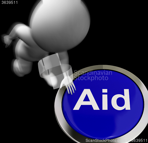 Image of Aid Pressed Shows Help Support Or Treatment